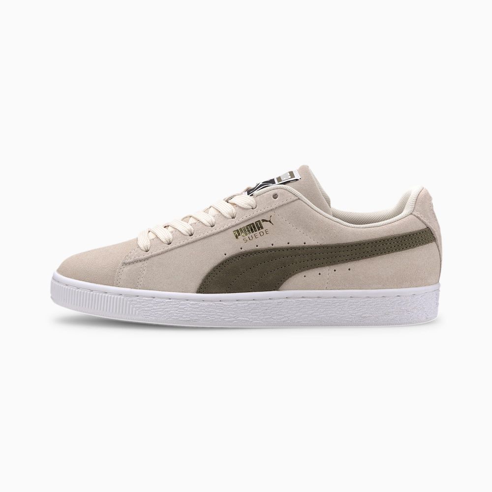 Puma Suede Classic Férfi Sportcipő - Fehér/Olivazöld ( Hungary - HNYRM9046 )